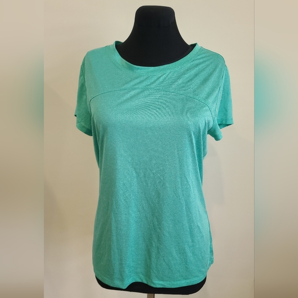 ATHLETIC WORKS, cut out back t-shirt, green, nwt S - Picture 3 of 8